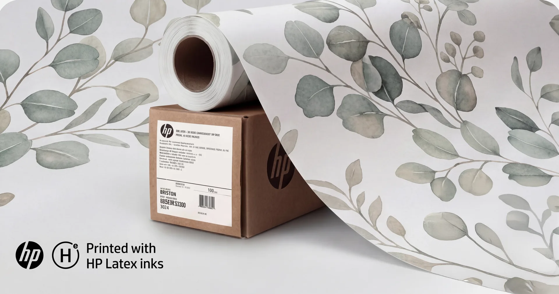 HP PVC-Free wallpaper roll with HP Latex inks