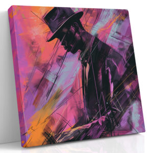 Neon Fedora Silhouette