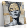 Golden Serenity Portrait Canvas Print