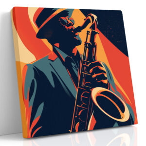 Jazz Saxophone Player Canvas Print