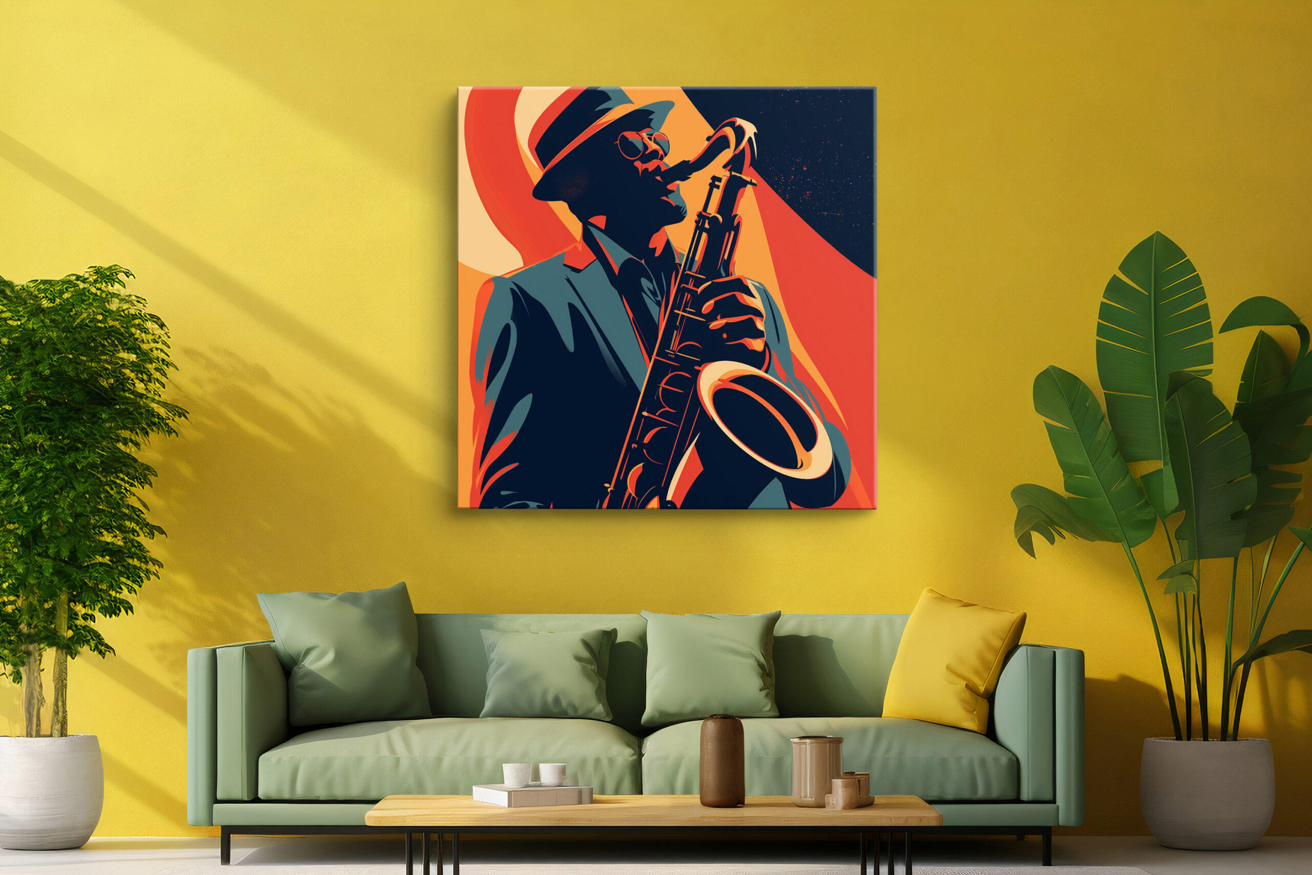 Jazz Saxophone Player Canvas Print