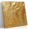 Monochromatic gold impasto abstract with palette knife ridges, bold contemporary wall art canvas for living room