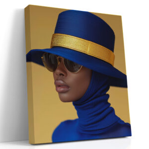 Blue & Gold Portrait Study