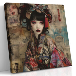 Crimson Kimono Reverie