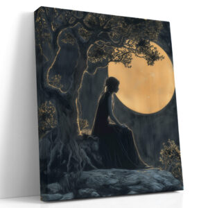Moonlit Vigil in Gold