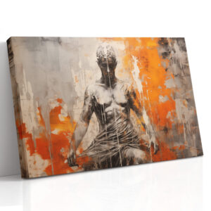 Fractured Figure in Orange