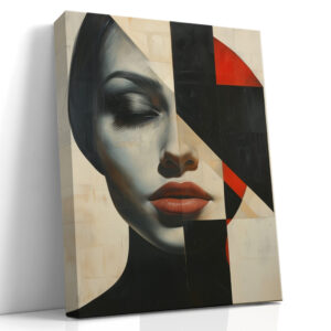 Divided Face in Red
