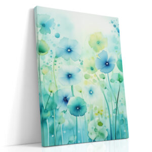 Soft Bloom in Teal Rain