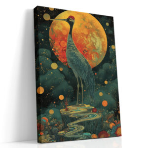 Crane at the Amber Moon