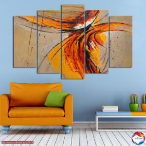 Yellow Ladybug 5-Piece Canvas Print