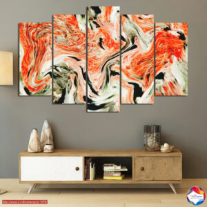 Colorful Marble 5-Piece Canvas Print Set