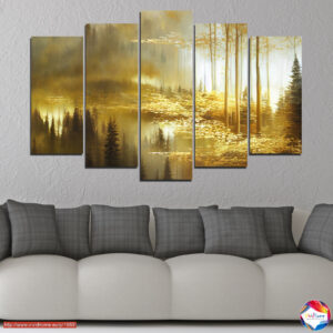 Golden Forest 5-Piece Canvas Print Set