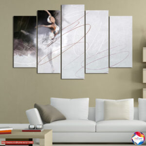 Soft Pink Roses Multi-Panel Canvas Print – 5 Pieces
