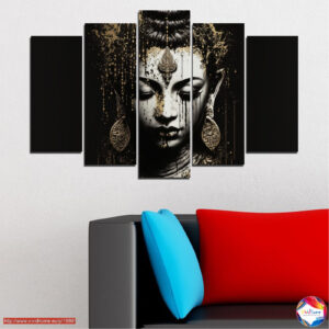 Buddha Meditation Five-Panel Canvas Print
