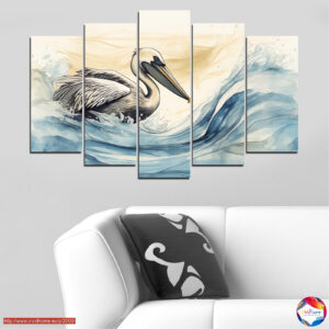 Relaxing in the waves 5 pieces №1009