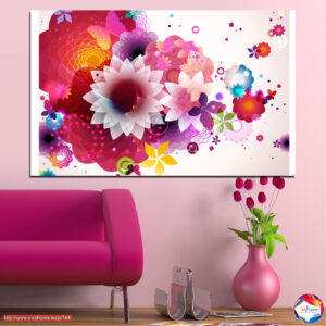 Colorful Abstract Flower Canvas Print
