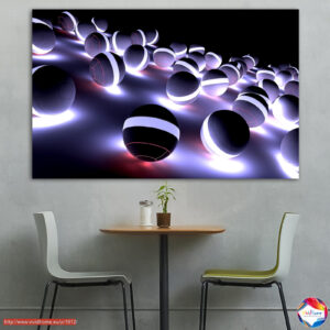 Abstract 3D Spheres 5-Piece Canvas Print Set