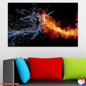 Fire and Ice Abstract Canvas Print