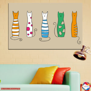 Drawn Cat Portrait Canvas Print