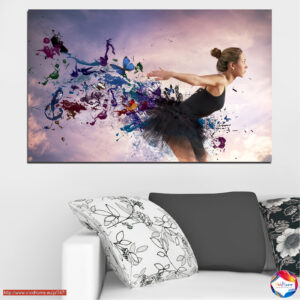 Woman with Butterfly Collage Canvas Print