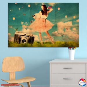 Fashion Portrait Collage 5-Piece Canvas Print