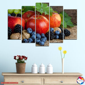 Fresh Fruit Assortment 5-Piece Canvas Print Set