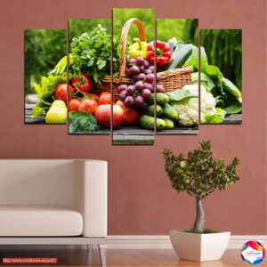 Fruits and Vegetables Still Life 5-Piece Canvas Print