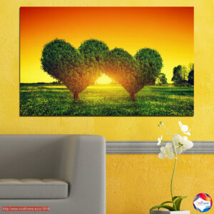 Abstract Tree of Hearts Multi-Panel Canvas Print