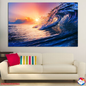 Sunrise in the Wave 5-Piece Canvas Print