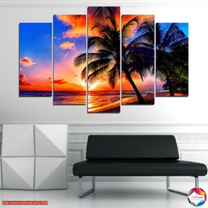 Paradise Sunset Seascape 5-Piece Canvas Print