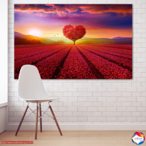 Romantic Tree of Hearts 5-Piece Canvas Print Set
