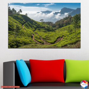 Mountain Valley with Rolling Hills Canvas Print