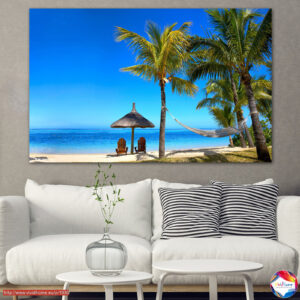 Tropical Paradise Beach 5-Piece Canvas Print Set