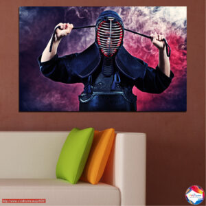 Muay Thai Fighter in Mist Canvas Print