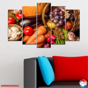 Garden Harvest Vegetables 5-Piece Canvas Print